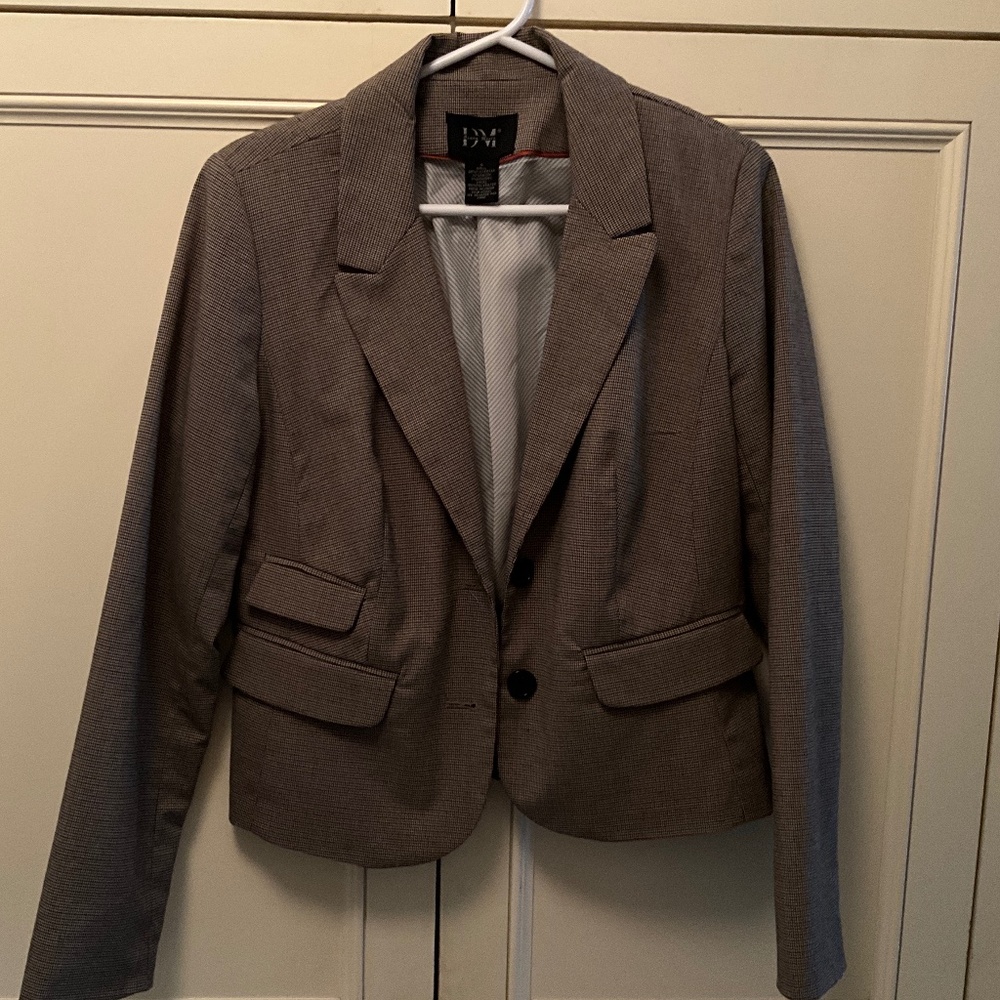 Dark Academia Unique Houndstooth Blazer